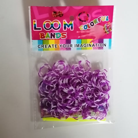 Loom Bands: Purple and White