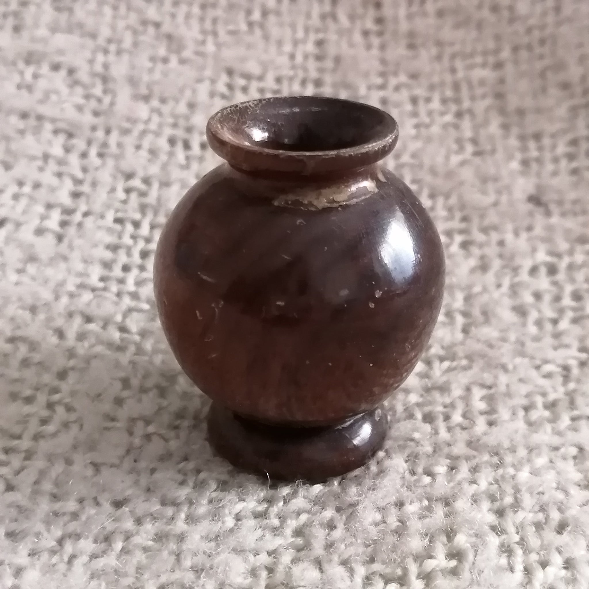 Wooden Urn Turned Glossy (Miniature, suitable for Printer's Tray)