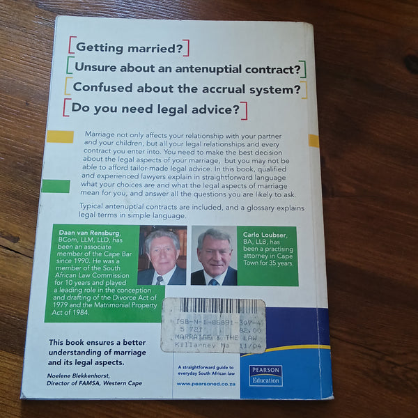 Marriage & The Law (Daan van Rensburg & Carlo Loubser)