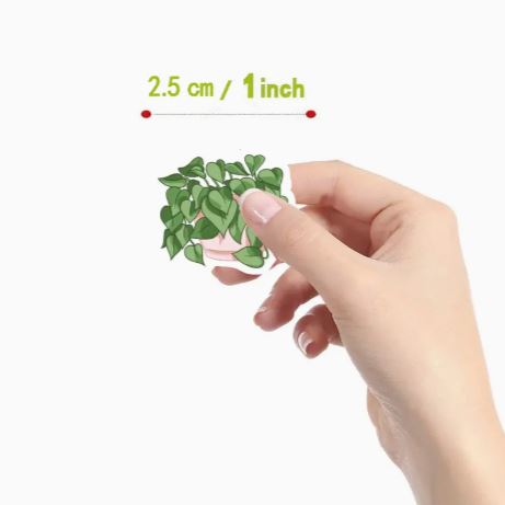 Houseplants Self-Adhesive Stickers (10 Designs)