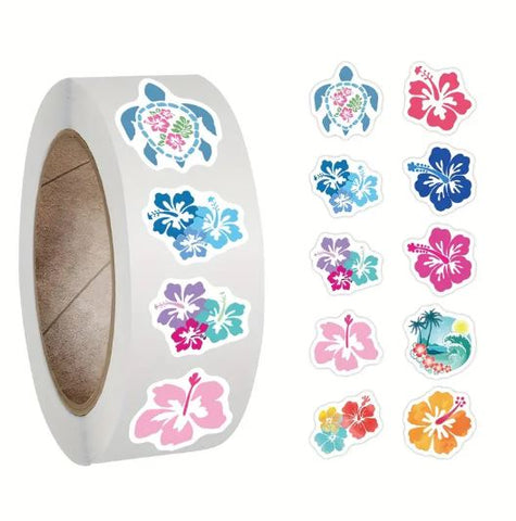 Hibiscus Flower Vinyl Stickers