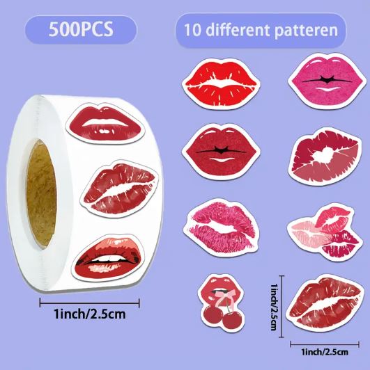 Creative Lips Roll Stickers