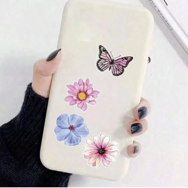 Butterfly & Flower Stickers (8 designs)