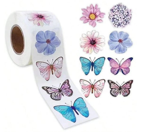 Butterfly & Flower Stickers (8 designs)