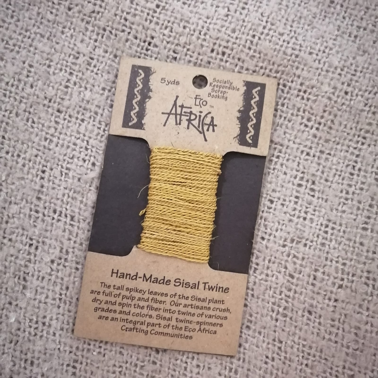 Sisal Twine (Yellow Ochre Thin)