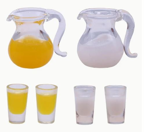 Milk in Pitcher with 2 Cups (Miniature, suitable for Printer's Tray)