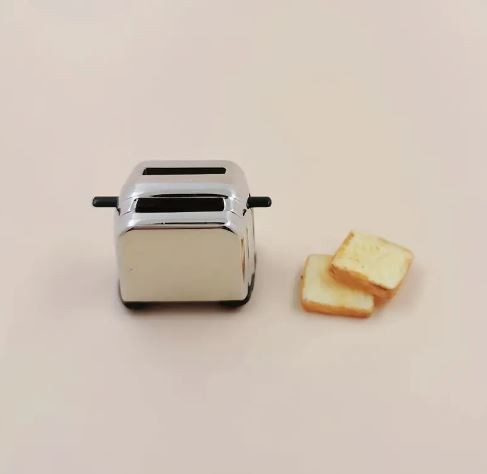 Silver Toaster & Toast (Miniature, suitable for Printer's Tray)