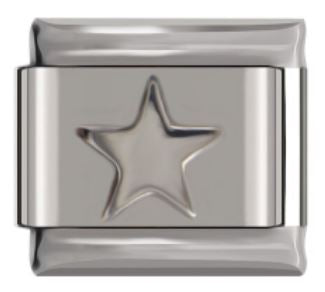 Italian Charm Star 'Silver' (Fits Nomination Bracelet)