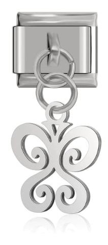 Italian Charm Dangle 'Silver' Butterfly (Fits Nomination Bracelet)