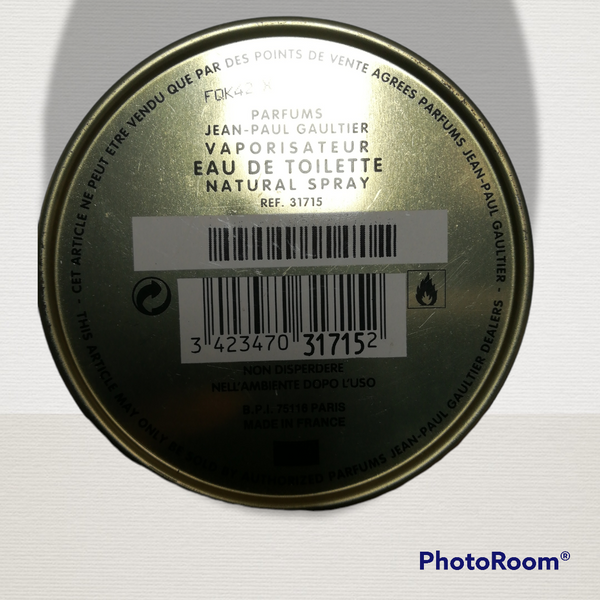 Perfume Bottle: Jean Paul Gaultier Vaporisateur Eau de Toilette Natural Spray