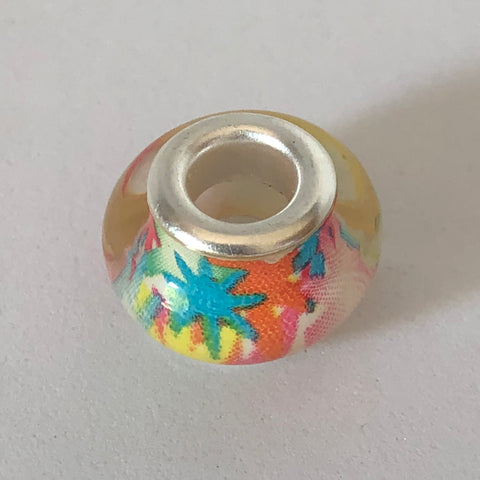 Bead Fitting Pandora Murano-Type Multicolour Retro