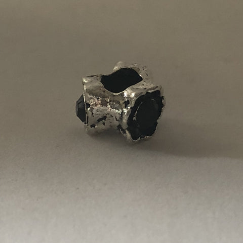 Bead Fitting Pandora Black Diamante Triad & 'Silver'