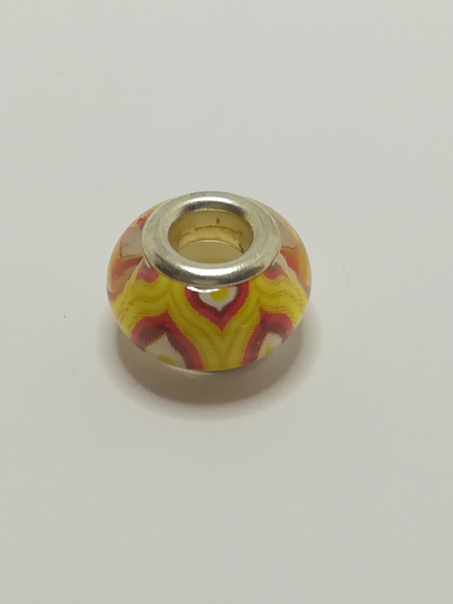 Bead Fitting Pandora Murano-Type Glass Stripe