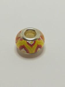 Bead Fitting Pandora Murano-Type Glass Stripe
