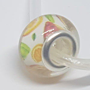 Bead Fitting Pandora Murano-Type Lemon & Watermelon Fruit Design