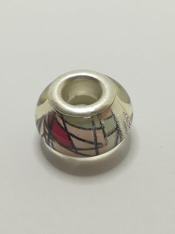 Bead Fitting Pandora Murano-Type Art Stripe