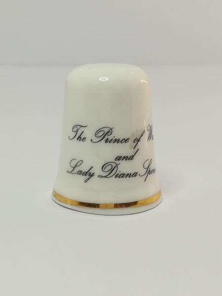 Thimble Porcelain Charles & Diana (suitable for Printer's Tray)