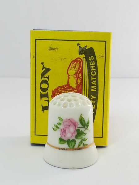 Thimble Porcelain with Flower (suitable for Printer's Tray)