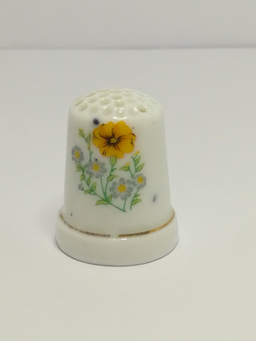 Thimble Porcelain with Flower (suitable for Printer's Tray)