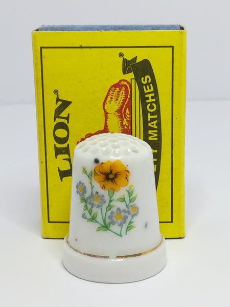 Thimble Porcelain with Flower (suitable for Printer's Tray)