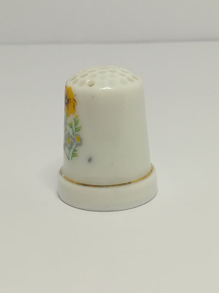 Thimble Porcelain with Flower (suitable for Printer's Tray)