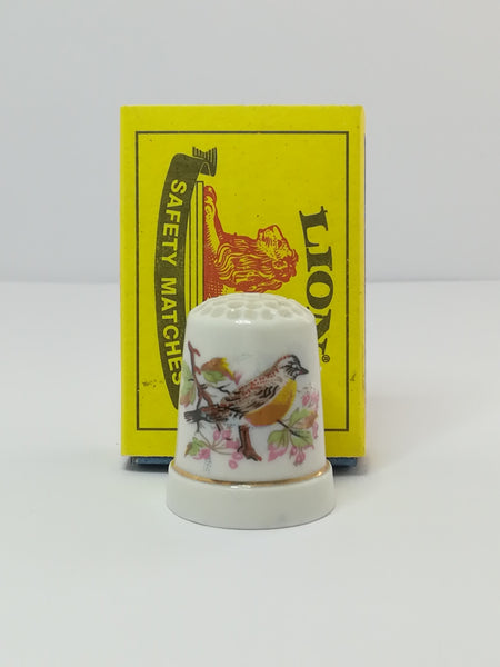 Thimble Porcelain with Bird (suitable for Printer's Tray)