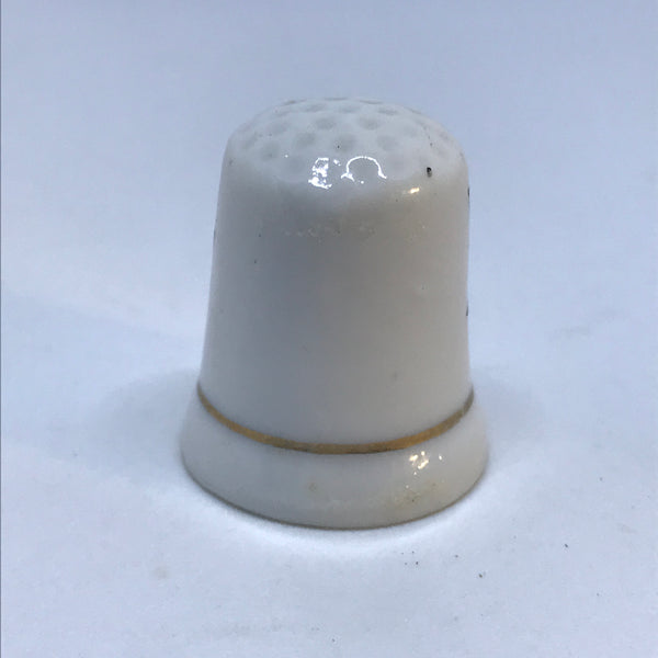 Thimble Porcelain (4 Pink Flowers)