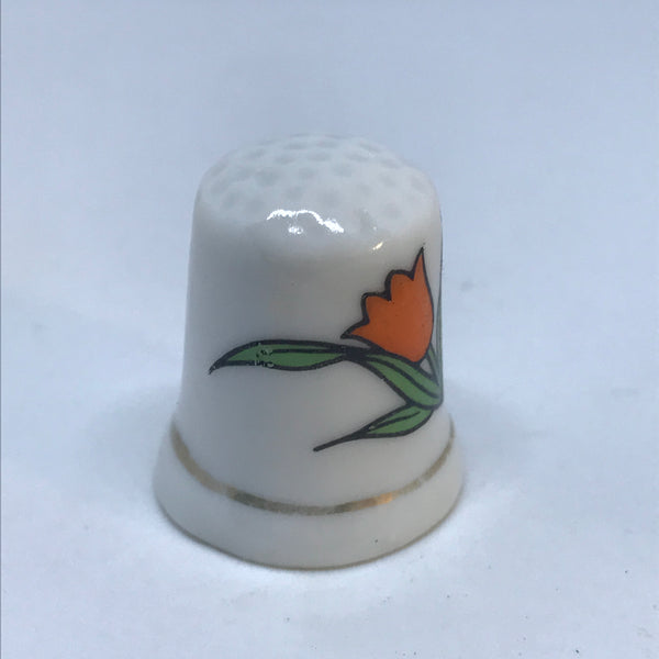 Thimble Porcelain (Tulips)