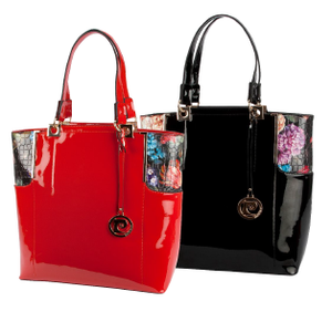 Madison Floral Shopper/Tote - Red (Pierre Cardin)