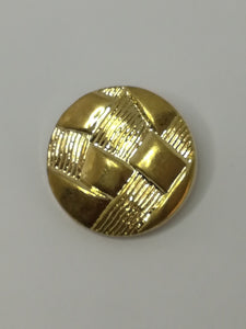 Round Shank Button Material Cloth Design ('Gold')