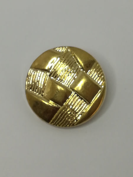 Round Shank Button Material Cloth Design ('Gold')
