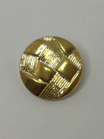 Round Shank Button Material Cloth Design ('Gold')