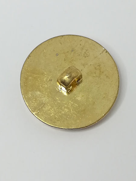 Round Shank Button Material Cloth Design ('Gold')