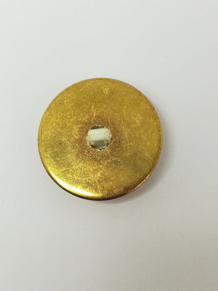 Round Shank Button ('Brass' Surround with Centre 'Pearl')