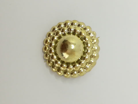Round Shank Button ('Gold' with 'Gold' Center)