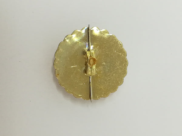 Round Shank Button ('Gold' with 'Gold' Center)