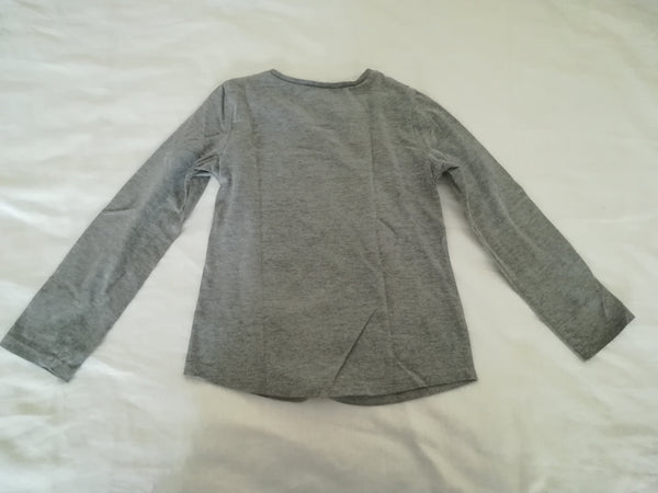 Shirt Grey with Cat Long-Sleeved (Girl)