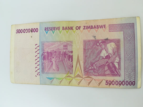 500 Million Zimbabwean Dollar Bank Note