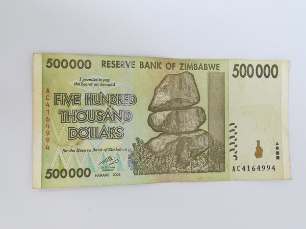 500 Thousand Zimbabwean Dollar Bank Note