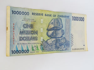 1 Million Zimbabwean Dollar Bank Note