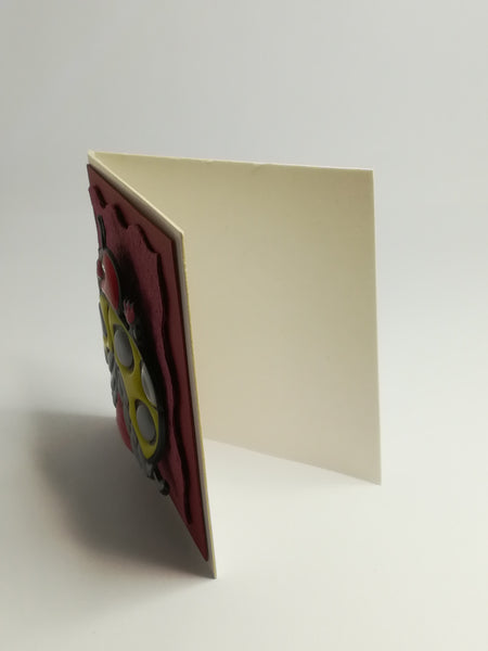 Greeting Card - Single 3-Dimensional Art Card - Ladybird