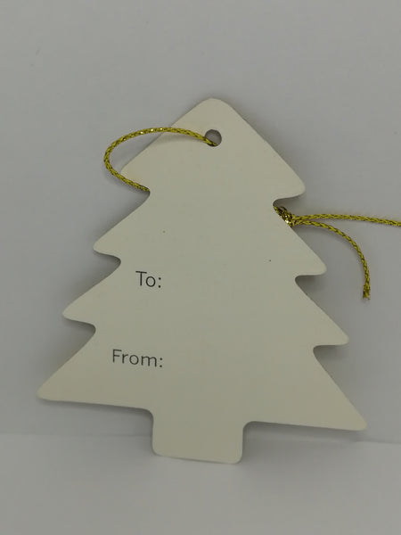Christmas Greeting Tags - Gold Assorted Tags (2 items per pack)