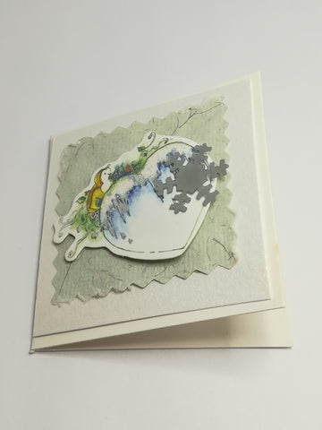 Greeting Card - Single 3-Dimensional Art Card - Heart