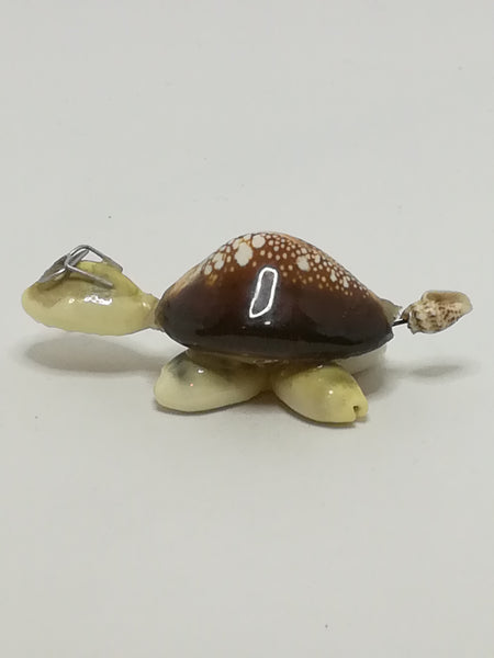 Miniature White & Brown Sea Shells Tortoise Wearing Glasses - Design 1 (Miniature, suitable for printer's tray)