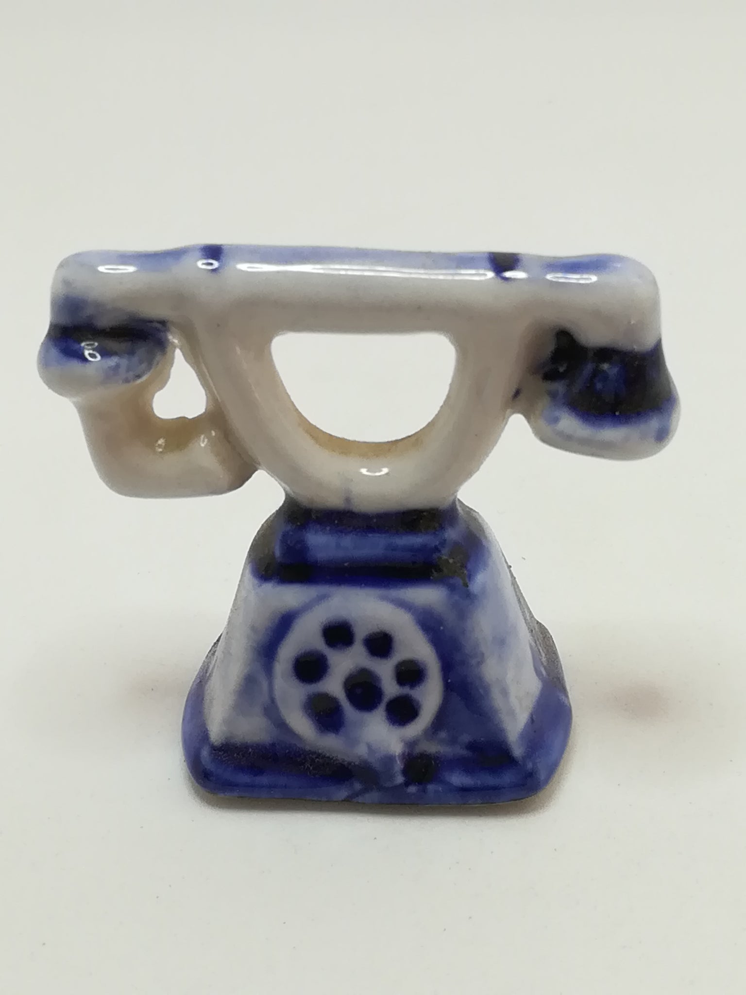 Miniature Ceramic Telephone (Delft Style) (Miniature, suitable for printer's tray)