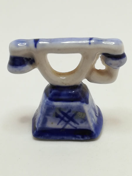 Miniature Ceramic Telephone (Delft Style) (Miniature, suitable for printer's tray)