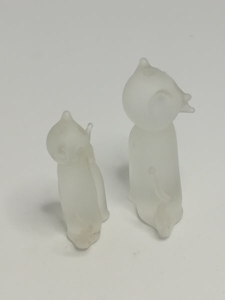 Miniature Glass Cat & Kitten (Miniature, suitable for printer's tray)