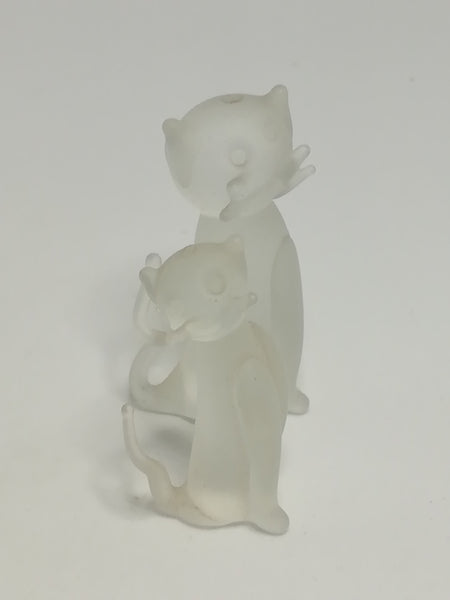 Miniature Glass Cat & Kitten (Miniature, suitable for printer's tray)