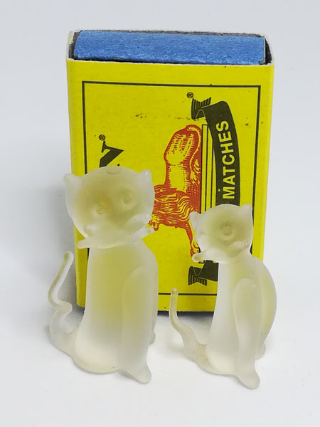 Miniature Glass Cat & Kitten (Miniature, suitable for printer's tray)