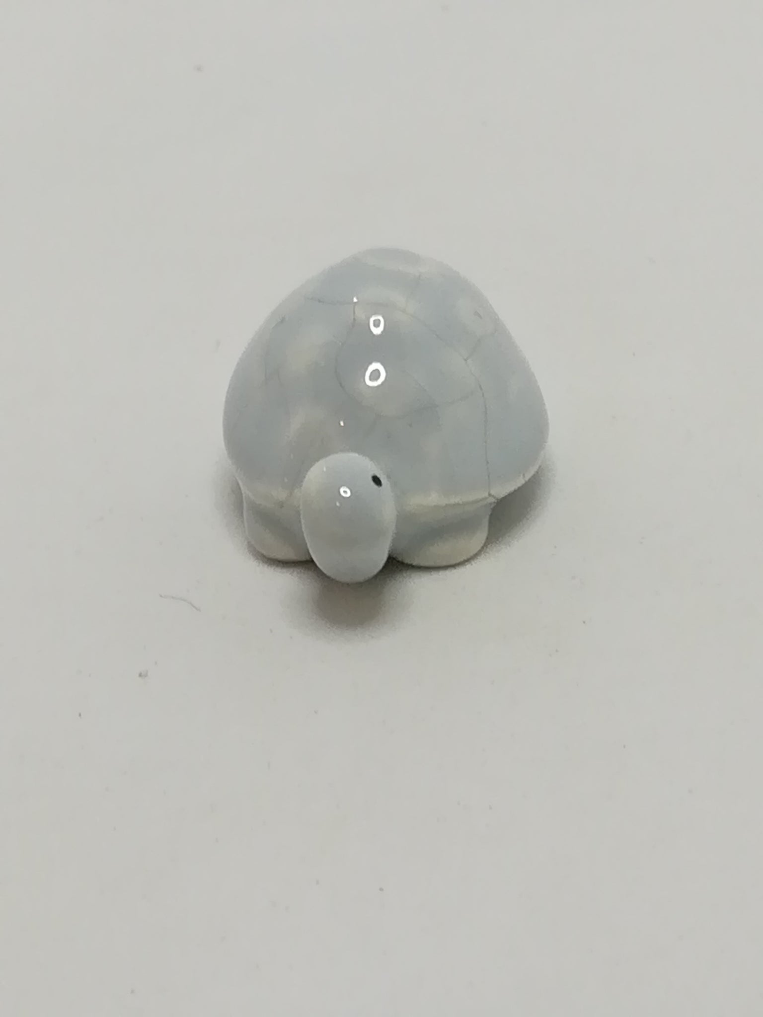Miniature Light Grey & White Ceramic Tortoise (Miniature, suitable for printer's tray)